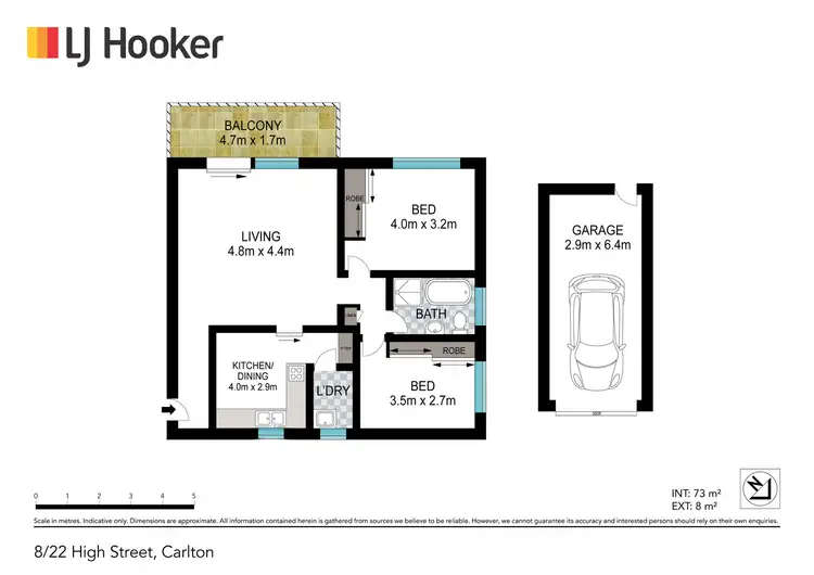 Floorplan of Homely unit listing, 8/22 High Street, Carlton NSW 2218