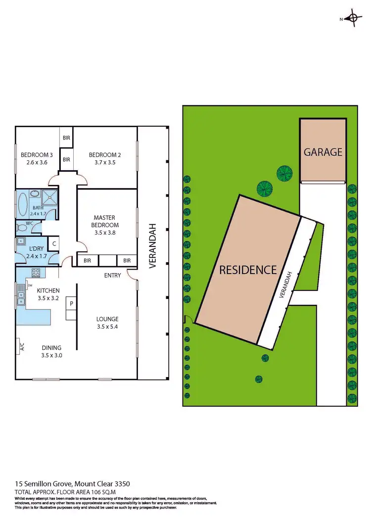 Floorplan of Homely house listing, 15 Semillon Grove, Mount Clear VIC 3350
