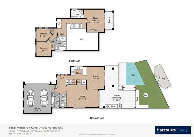 Floorplan of Homely house listing, 158B Monterey Keys Drive, Helensvale QLD 4212