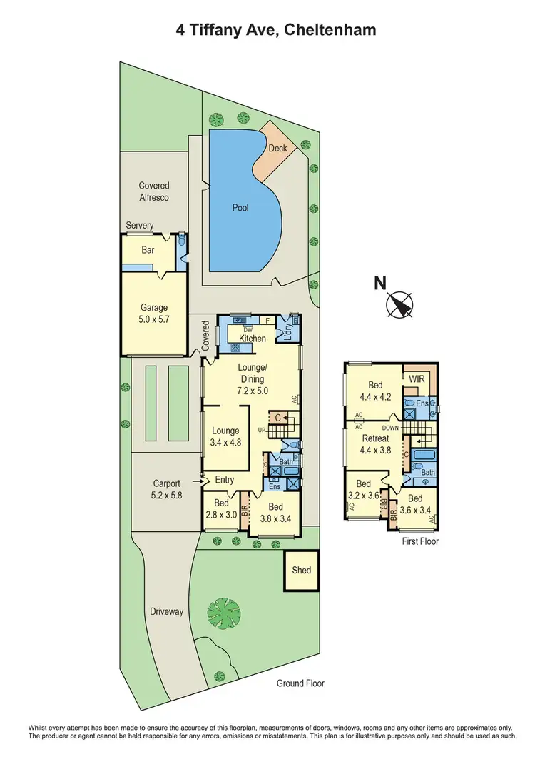 Floorplan of Homely house listing, 4 Tiffany Avenue, Cheltenham VIC 3192
