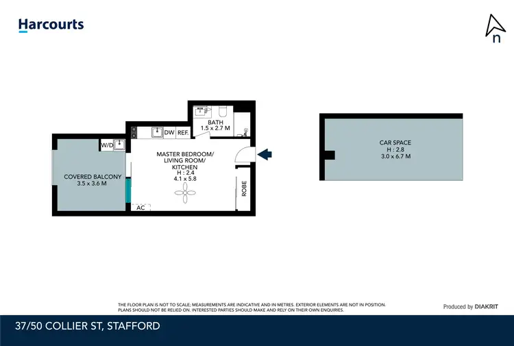 Floorplan of Homely unit listing, 37/50 Collier Street, Stafford QLD 4053