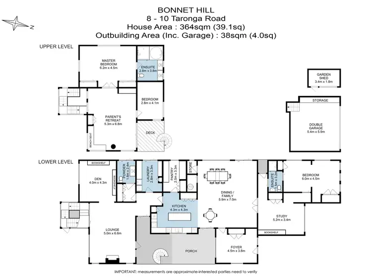 Floorplan of Homely house listing, 8-10 Taronga Road, Bonnet Hill TAS 7053