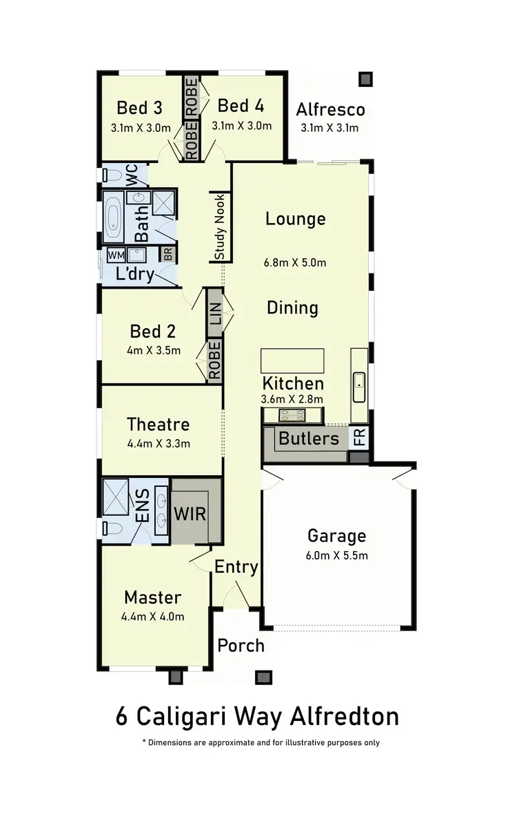 Floorplan of Homely house listing, 6 Caligari Way, Alfredton VIC 3350