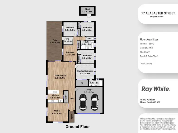 Floorplan of Homely house listing, 17 Alabaster Drive, Logan Reserve QLD 4133