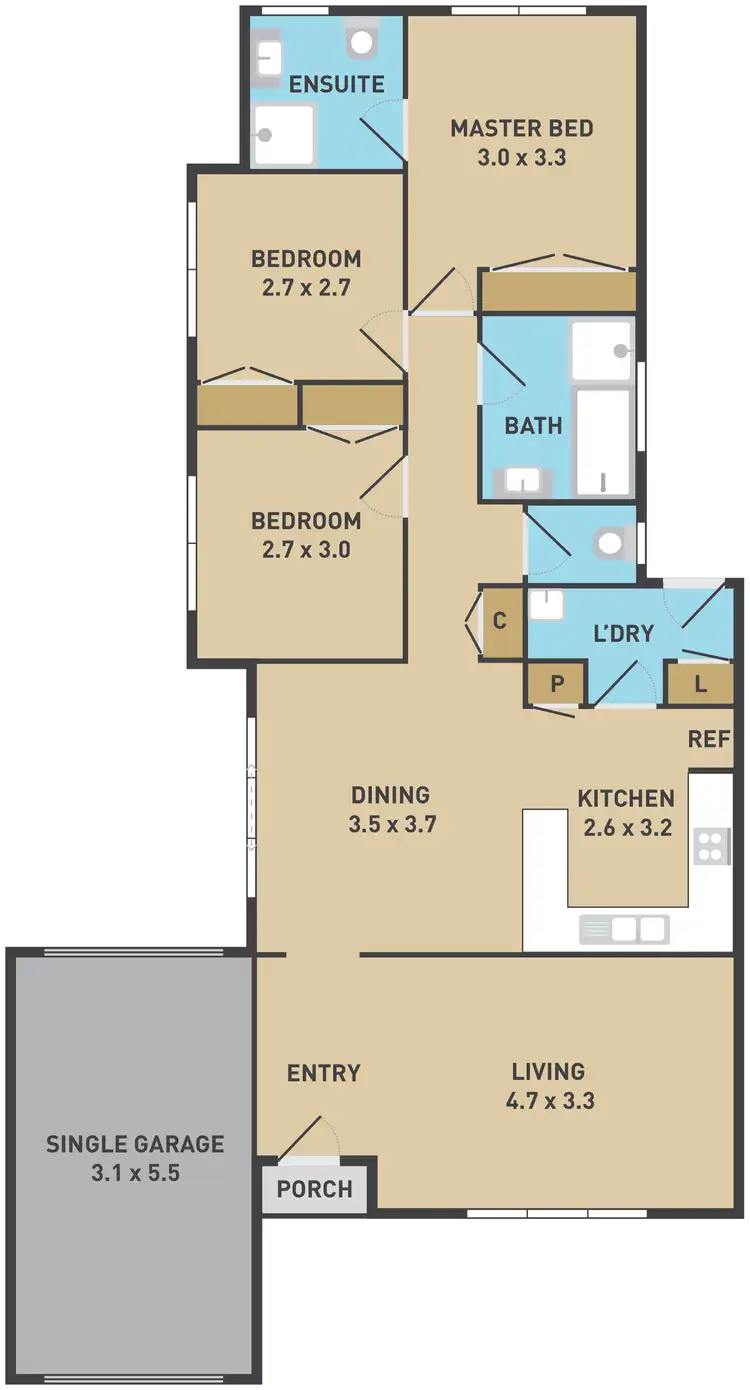 Floorplan of Homely house listing, 14 Forsyth Close, Burnside VIC 3023