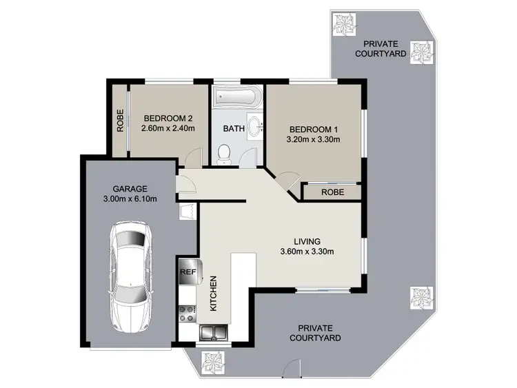 Floorplan of Homely unit listing, 1/23 Winchester Street, Hamilton QLD 4007