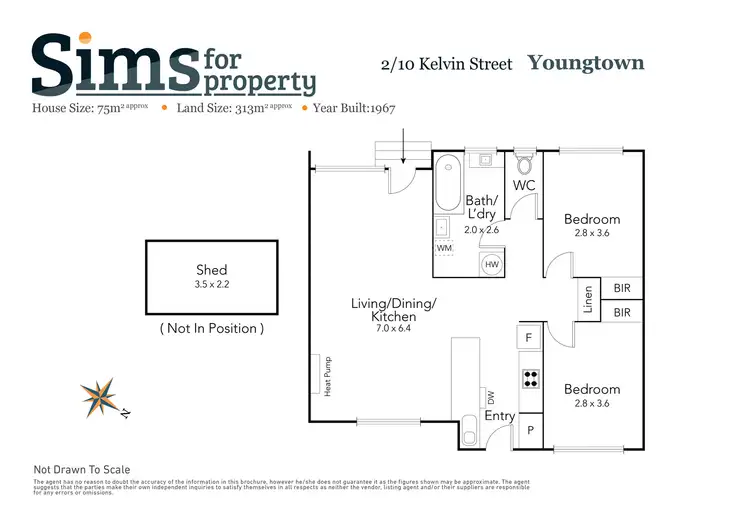 Floorplan of Homely unit listing, 2/10 Kelvin Street, Youngtown TAS 7249