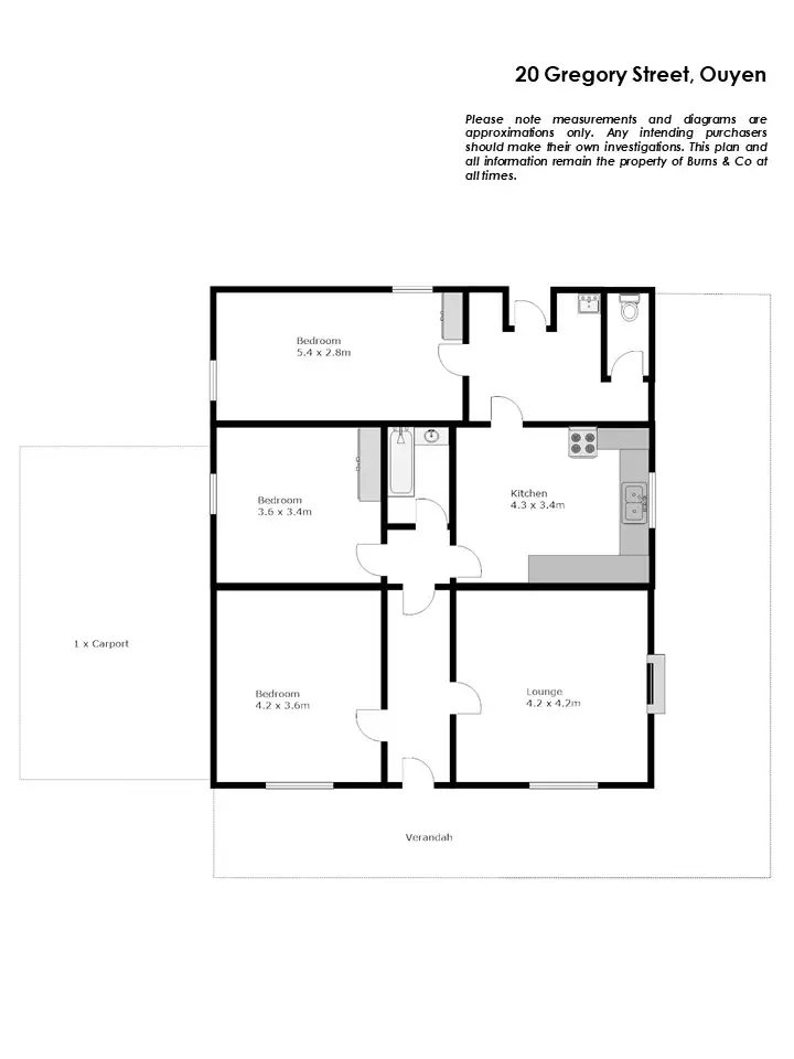 Floorplan of Homely house listing, 20 Gregory Street, Ouyen VIC 3490