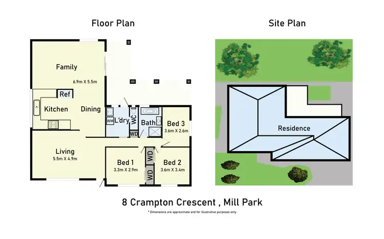 Floorplan of Homely house listing, 8 Crampton Crescent, Mill Park VIC 3082