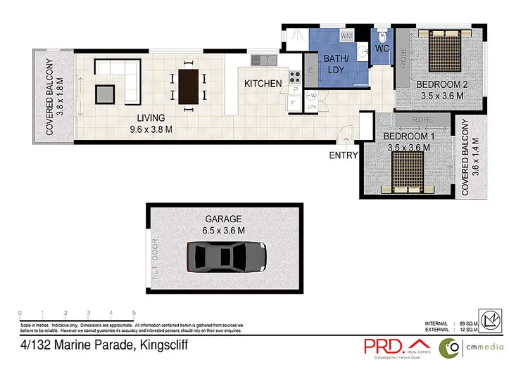 Floorplan of Homely unit listing, 4/132 Marine Parade, Kingscliff NSW 2487