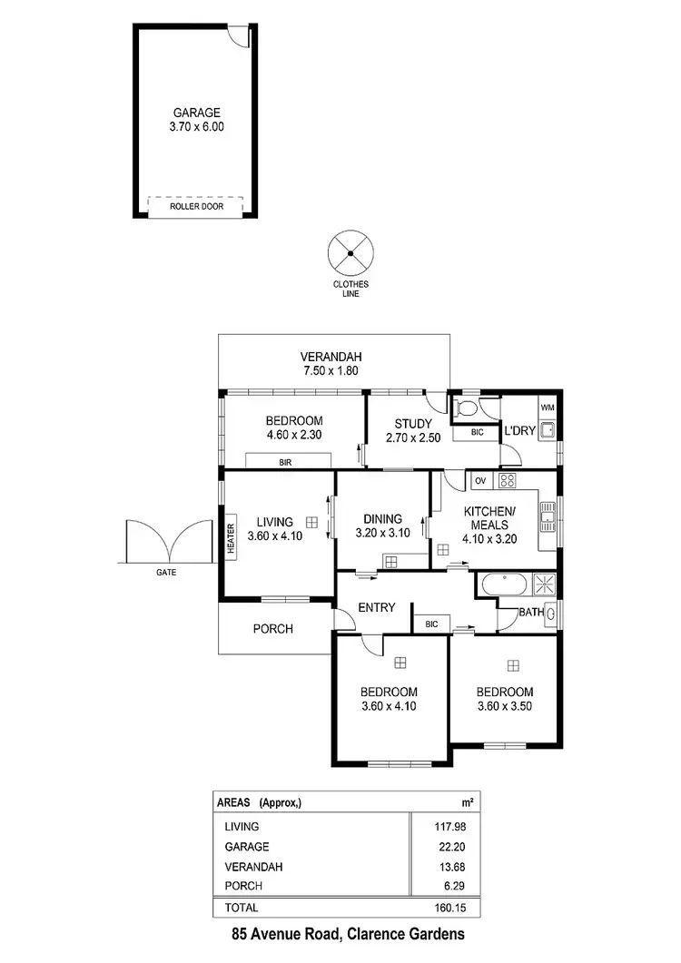 Floorplan of Homely house listing, 85 Avenue Road, Clarence Gardens SA 5039