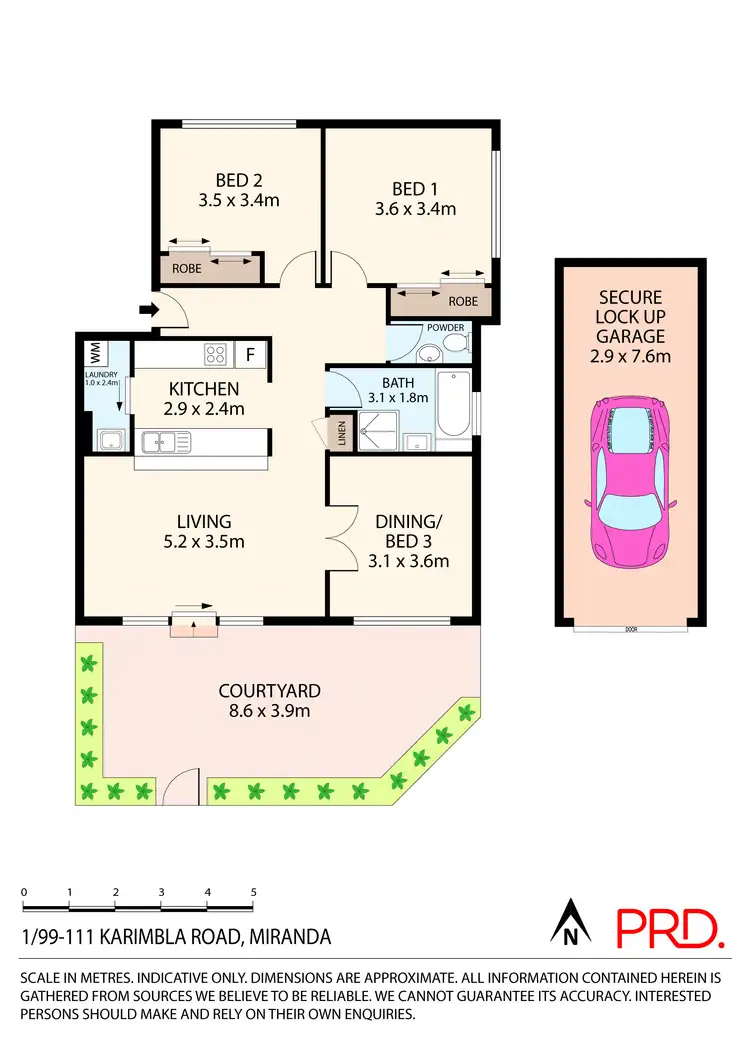 Floorplan of Homely apartment listing, 1/99-111 Karimbla Road, Miranda NSW 2228