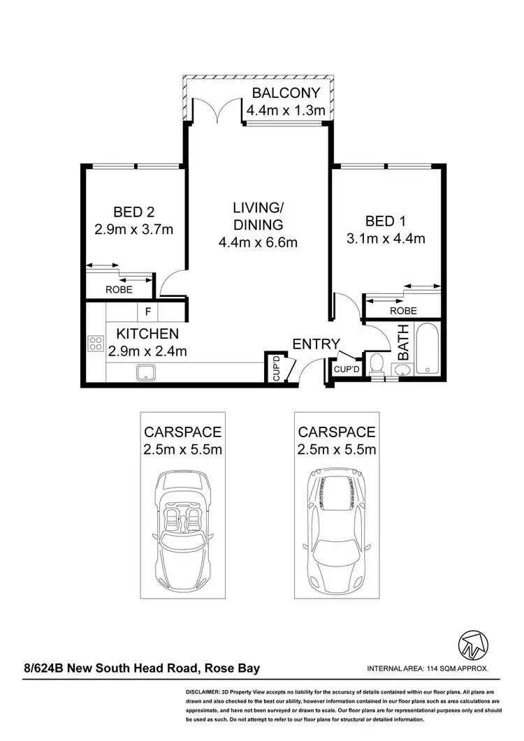 Floorplan of Homely apartment listing, 8/624B New South Head Road, Rose Bay NSW 2029
