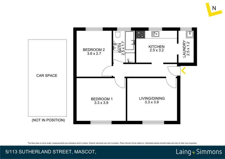 Floorplan of Homely apartment listing, 5/113 Sutherland Street, Mascot NSW 2020