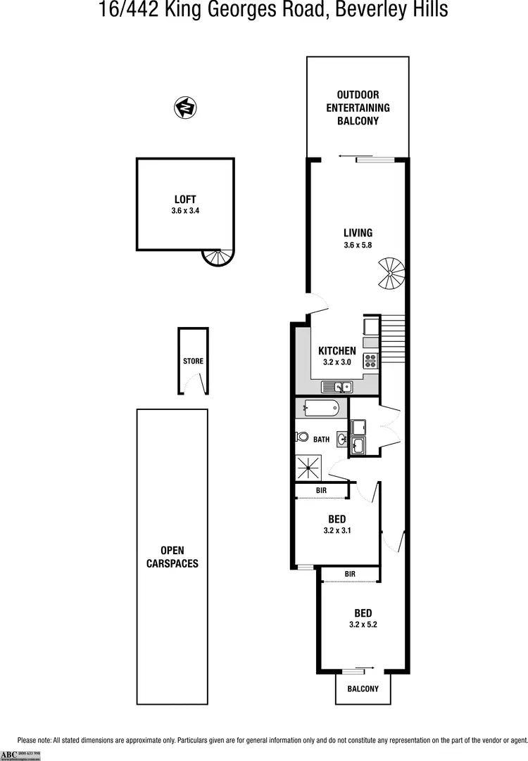 Floorplan of Homely unit listing, 16/442-444 King Georges Road, Beverly Hills NSW 2209