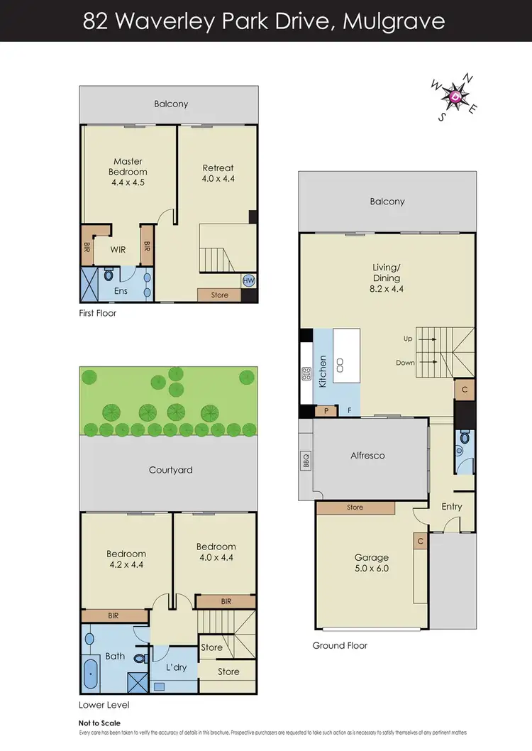 Floorplan of Homely house listing, 82 Waverley Park Drive, Mulgrave VIC 3170