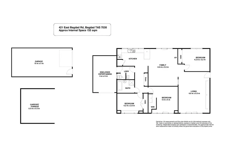 Floorplan of Homely house listing, 421 East Bagdad Road, Bagdad TAS 7030