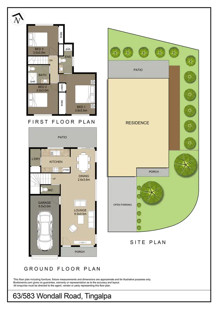 Floorplan of Homely townhouse listing, 63/583 Wondall Road, Tingalpa QLD 4173