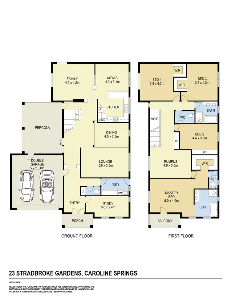 Floorplan of Homely house listing, 23 Stradbroke Gardens, Caroline Springs VIC 3023