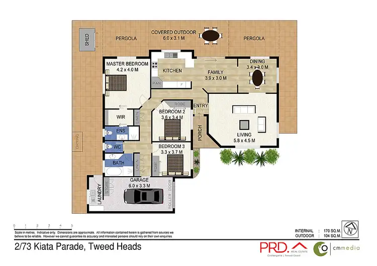 Floorplan of Homely semi-detached listing, 2/73 Kiata Parade, Tweed Heads NSW 2485