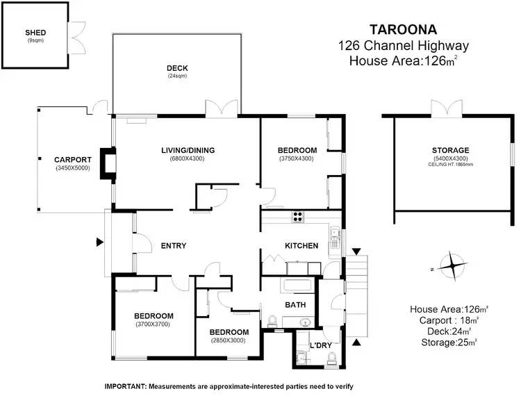 Floorplan of Homely house listing, 126 Channel Highway, Taroona TAS 7053