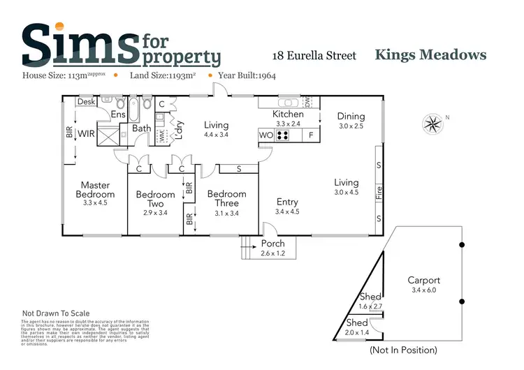 Floorplan of Homely house listing, 18 Eurella Street, Kings Meadows TAS 7249