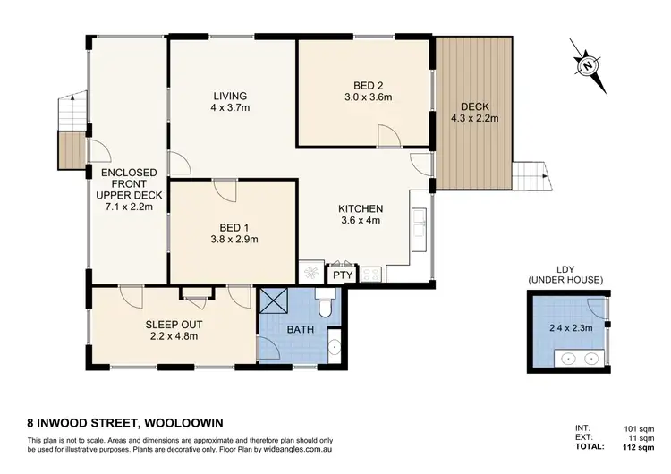 Floorplan of Homely house listing, 8 Inwood Street, Wooloowin QLD 4030