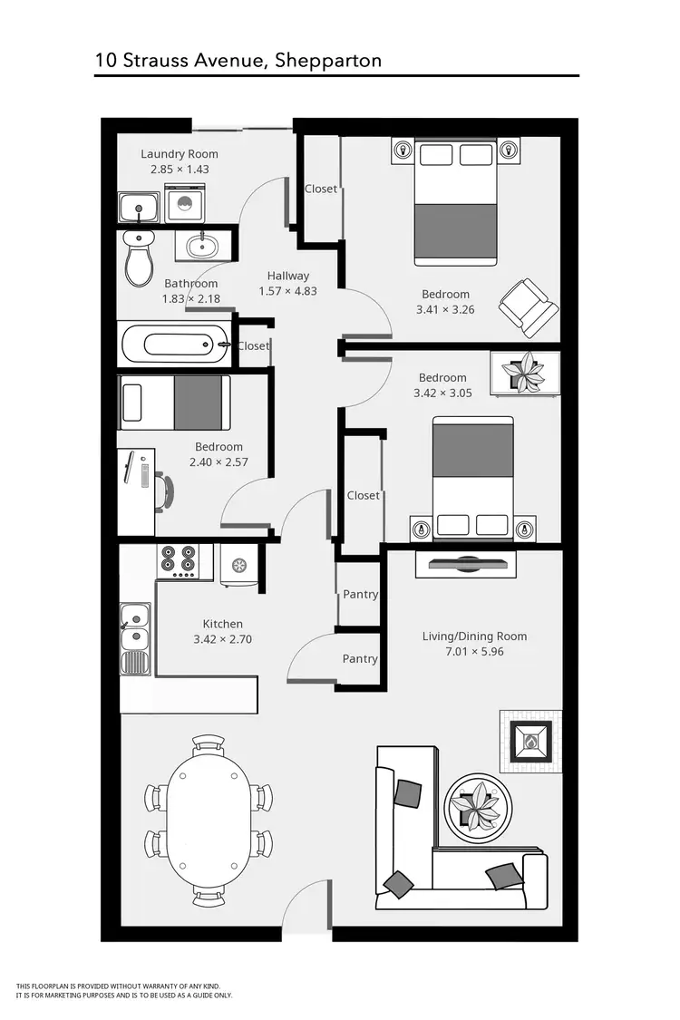 Floorplan of Homely house listing, 10 Strauss Avenue, Shepparton VIC 3630