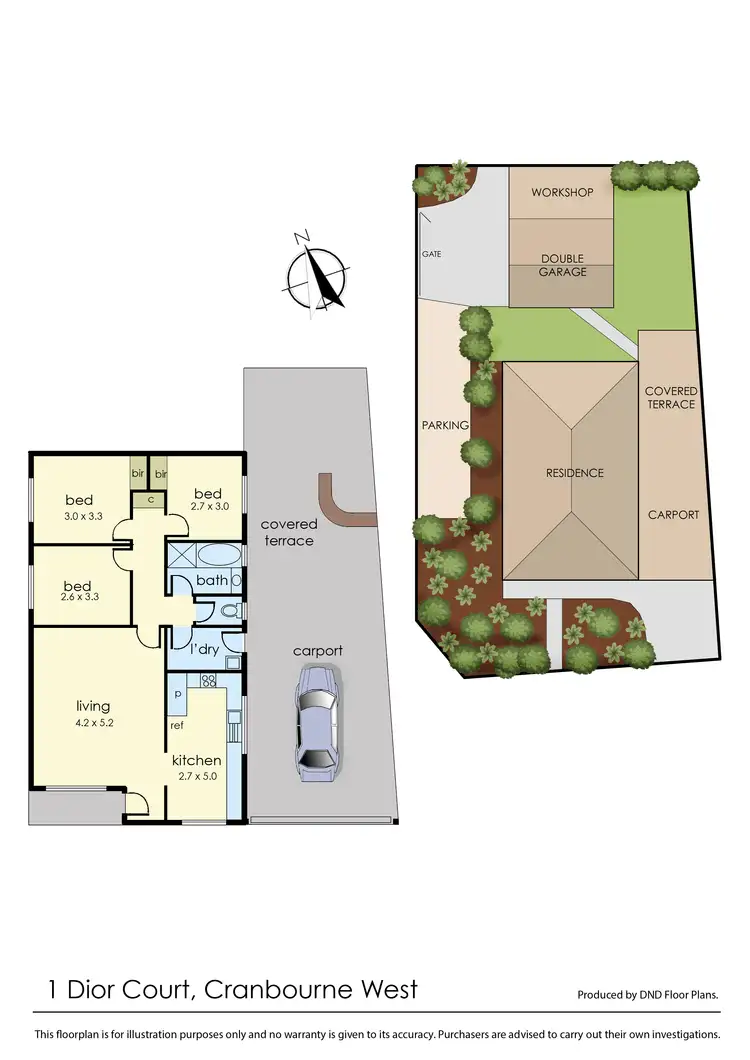 Floorplan of Homely house listing, 1 Dior Court, Cranbourne West VIC 3977
