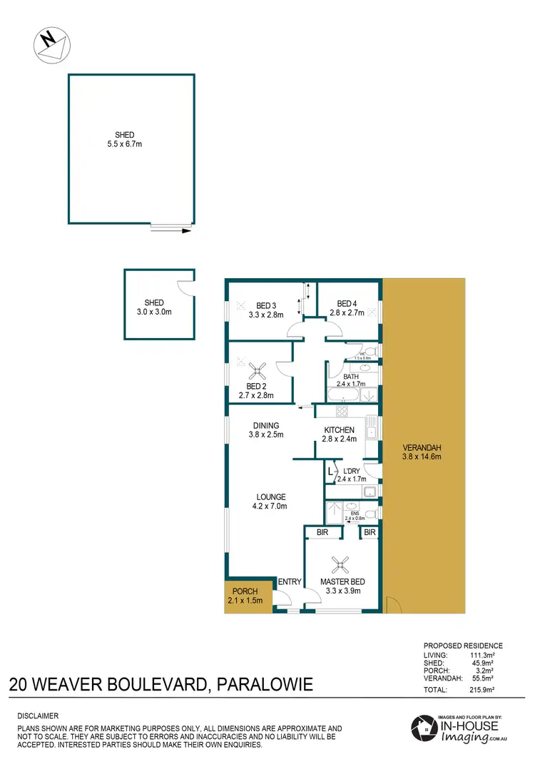 Floorplan of Homely house listing, 20 Weaver Boulevard, Paralowie SA 5108