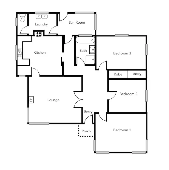 Floorplan of Homely house listing, 346 Barkly Street, Ararat VIC 3377