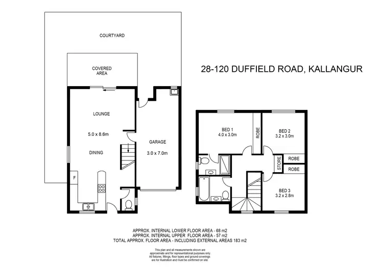 Floorplan of Homely townhouse listing, 28/120 Duffield Road, Kallangur QLD 4503