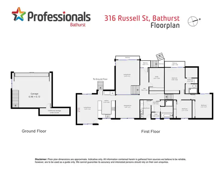 Floorplan of Homely house listing, 316 Russell Street, Bathurst NSW 2795