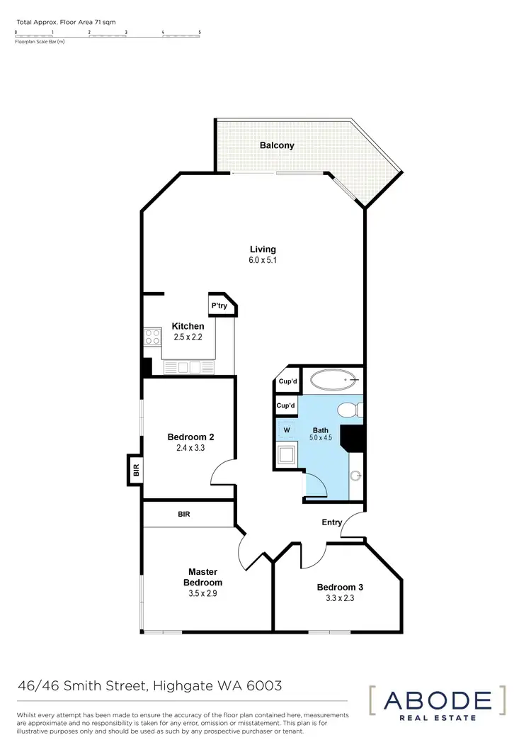 Floorplan of Homely apartment listing, 46/46 Smith Street, Highgate WA 6003