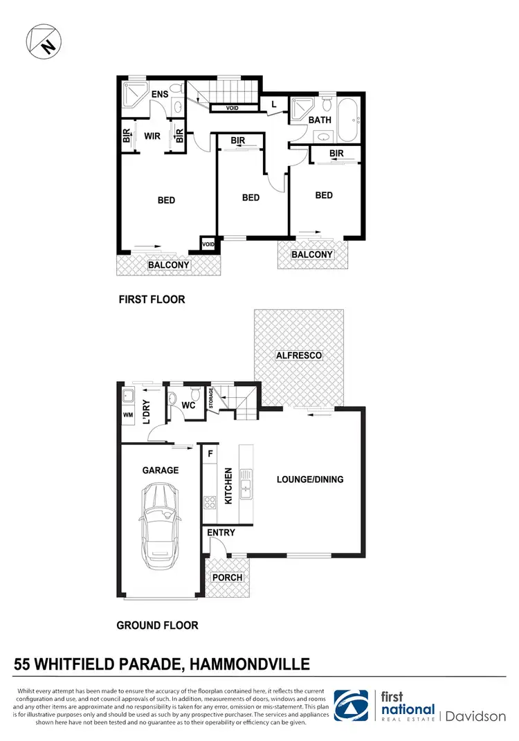 Floorplan of Homely townhouse listing, 55 Whitfield Pde, Hammondville NSW 2170