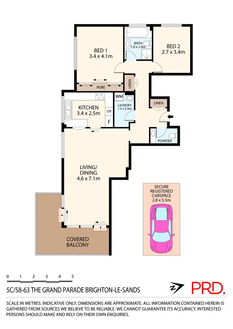 Floorplan of Homely apartment listing, 5C/58-63 The Grand Parade, Brighton-le-sands NSW 2216