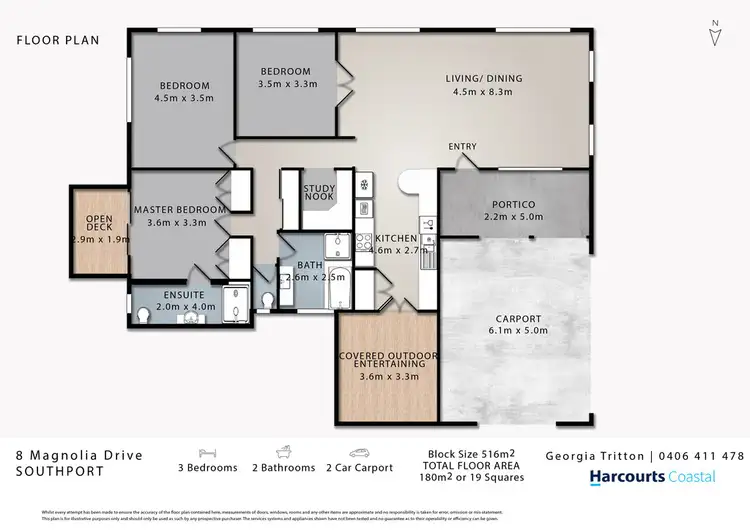 Floorplan of Homely house listing, 8 Magnolia Drive, Southport QLD 4215