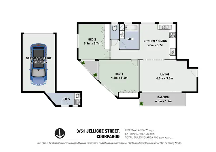 Floorplan of Homely apartment listing, 3/51 Jellicoe Street, Coorparoo QLD 4151