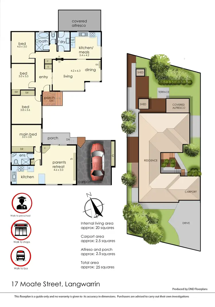 Floorplan of Homely house listing, 17 Moate Street, Langwarrin VIC 3910