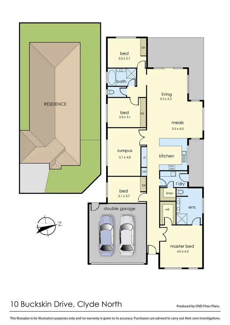Floorplan of Homely house listing, 10 Buckskin Drive, Clyde North VIC 3978