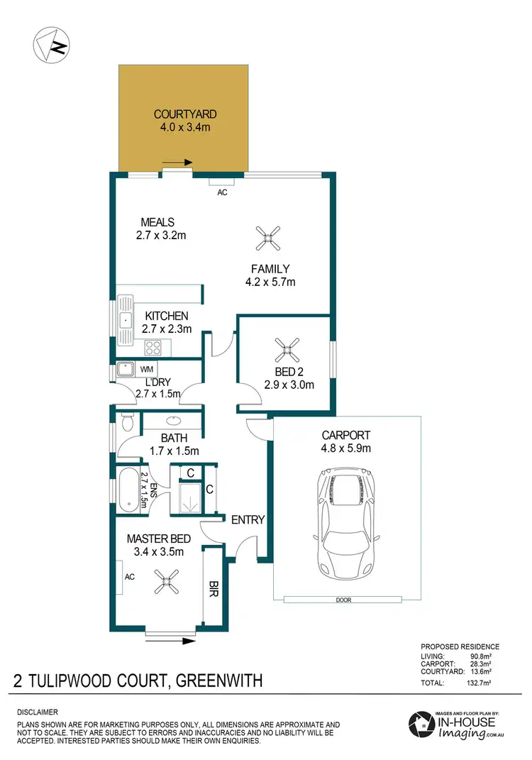 Floorplan of Homely house listing, 2 Tulipwood Court, Greenwith SA 5125