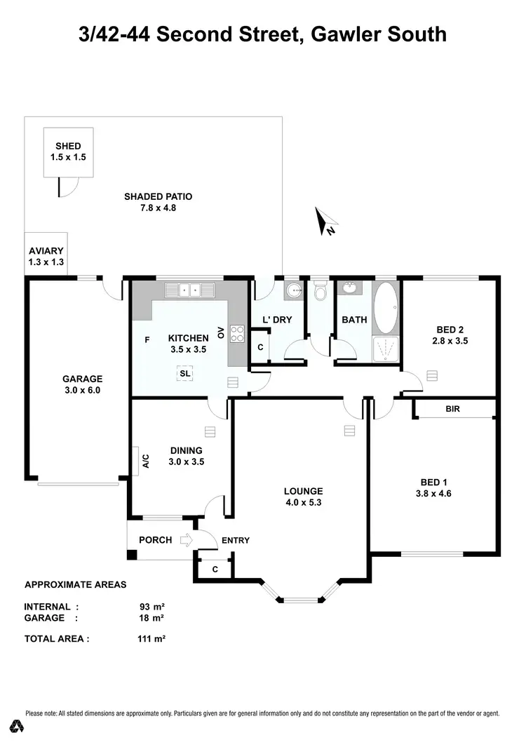 Floorplan of Homely house listing, Unit 3/42-44 Second Street, Gawler South SA 5118