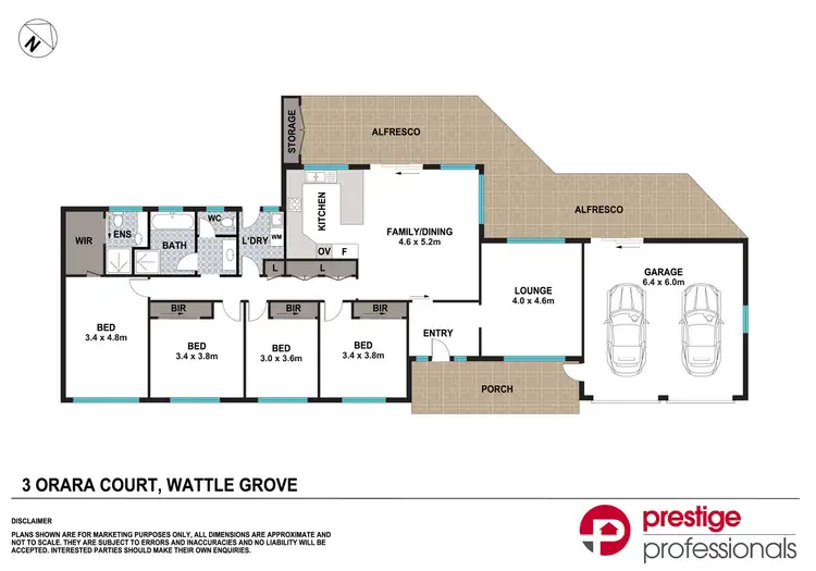 Floorplan of Homely house listing, 3 Orara Court, Wattle Grove NSW 2173