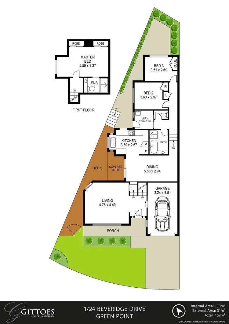 Floorplan of Homely semi-detached listing, 1/24 Beveridge Drive, Green Point NSW 2251