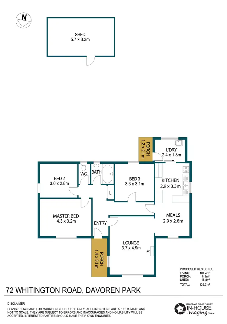 Floorplan of Homely house listing, 72 Whitington Road, Davoren Park SA 5113
