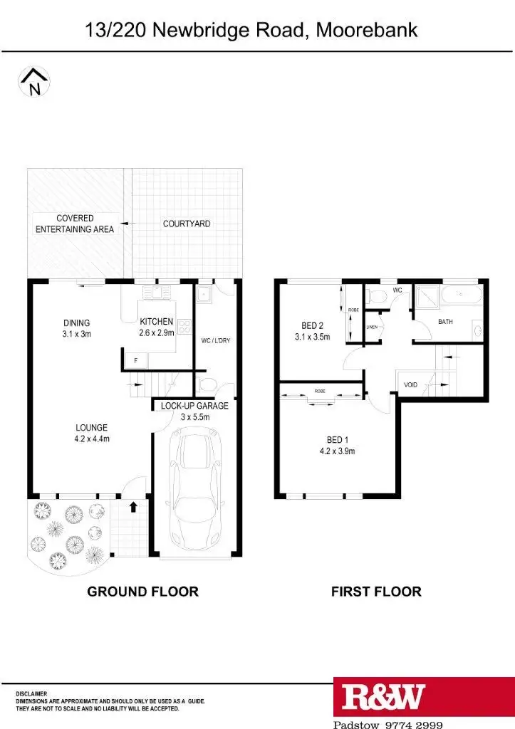 Floorplan of Homely townhouse listing, 13/220 Newbridge Road, Moorebank NSW 2170