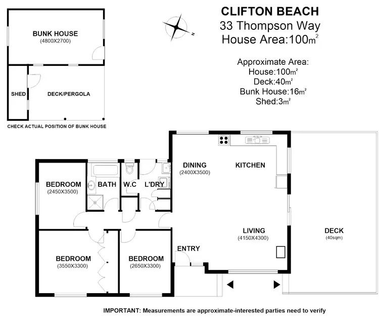 Floorplan of Homely house listing, 33 Thompson Way, Clifton Beach TAS 7020