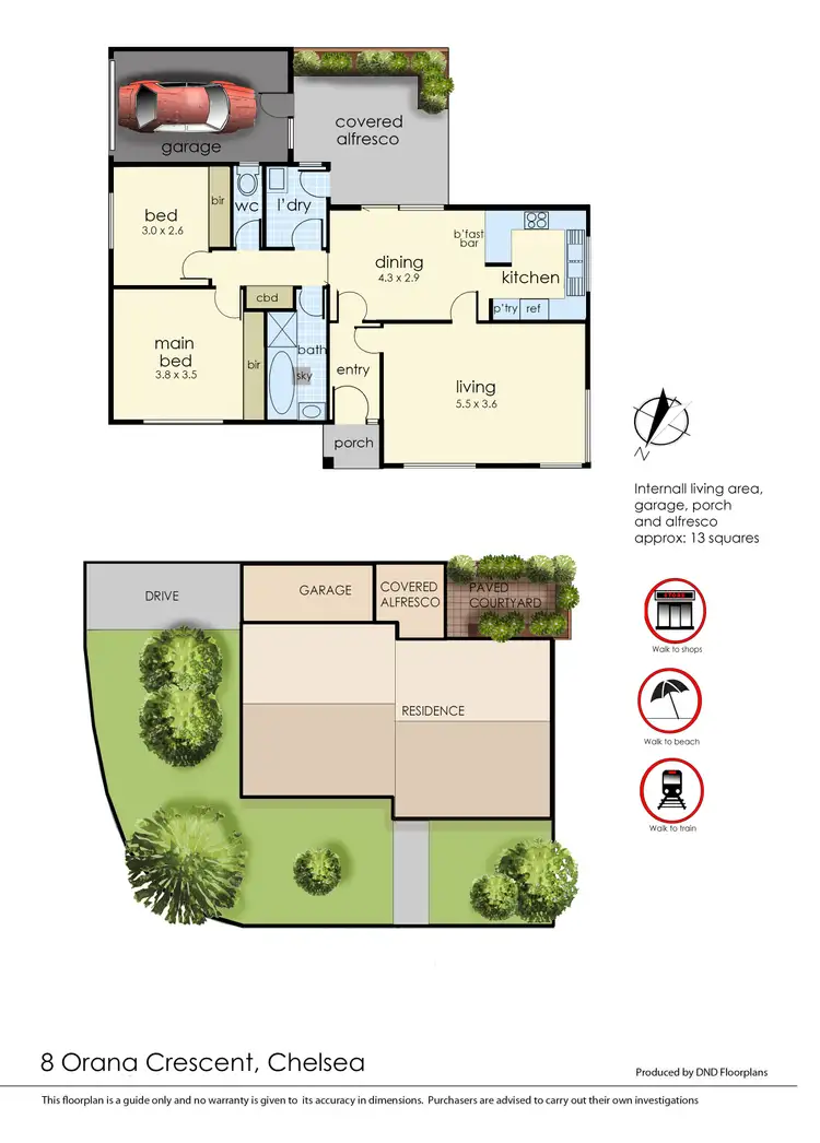 Floorplan of Homely house listing, 8 Orana Crescent, Chelsea VIC 3196