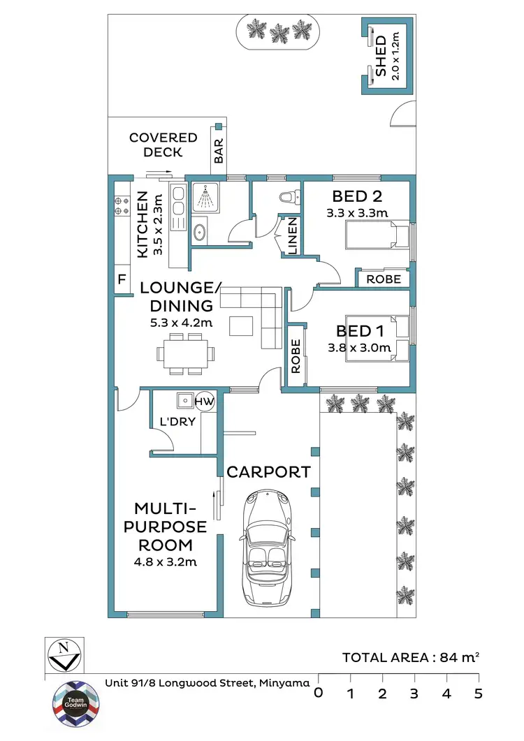 Floorplan of Homely villa listing, 91/8 Longwood Street, Minyama QLD 4575