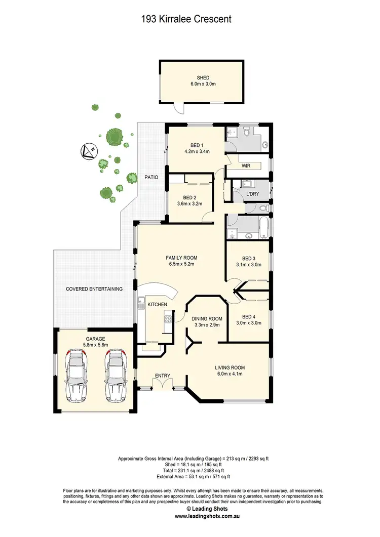 Floorplan of Homely house listing, 193 Kirralee Crescent, Upper Kedron QLD 4055
